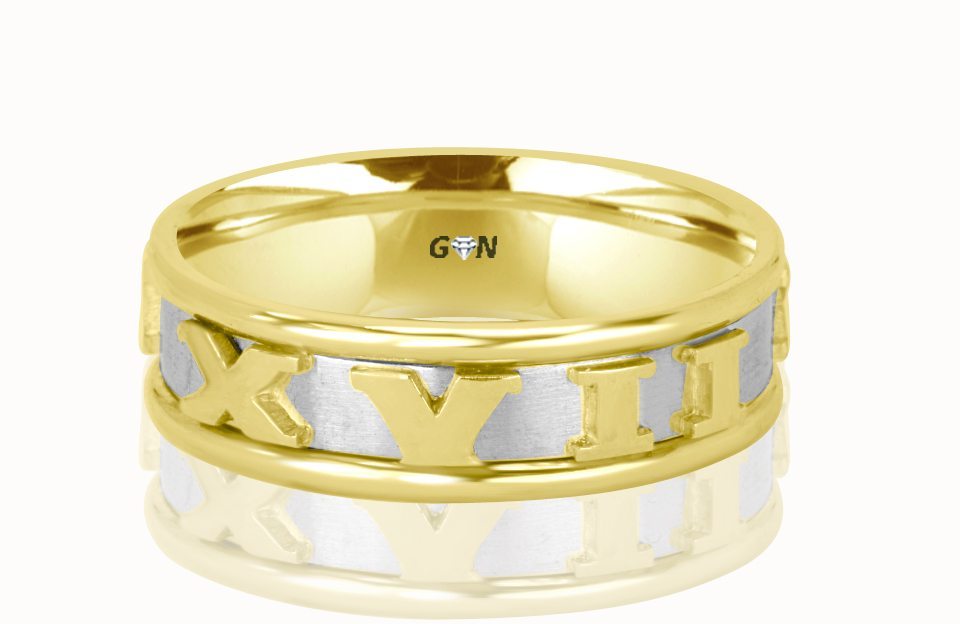 R190-GENTS-WEDDING-RING-18ct-Yellow-gold-Platinum-Roman-Numeral-Mens-wedding-ring-1600.00.jpg