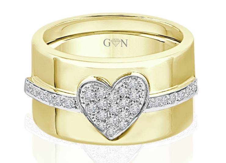 Ladies Multi Set Design Celebration Ring - R655 - GN Designer Jewellers