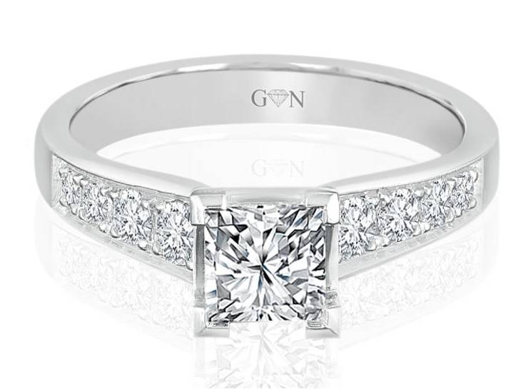 Ladies Multi Set Engagement Ring - R684 - GN Designer Jewellers
