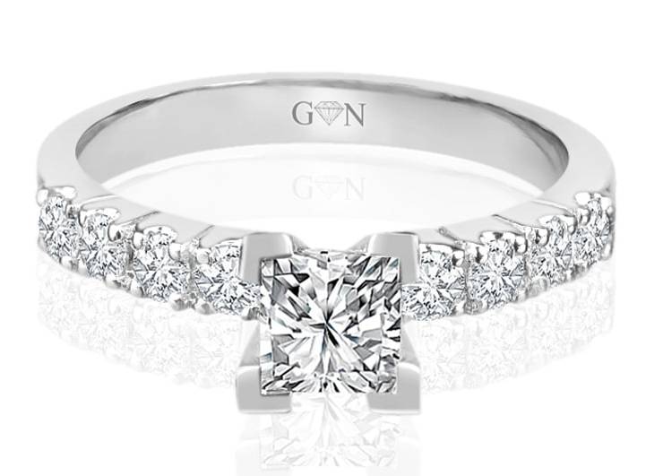 Ladies Multi Set Engagement Ring - R733 - GN Designer Jewellers