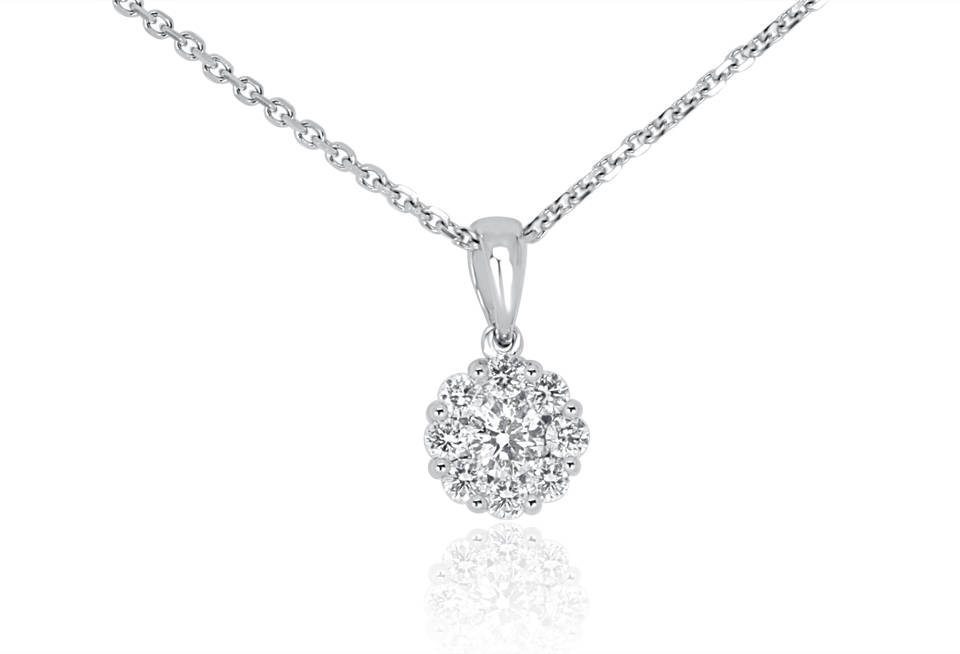Ladies Diamond Pendant - DP278 - GN Designer Jewellers