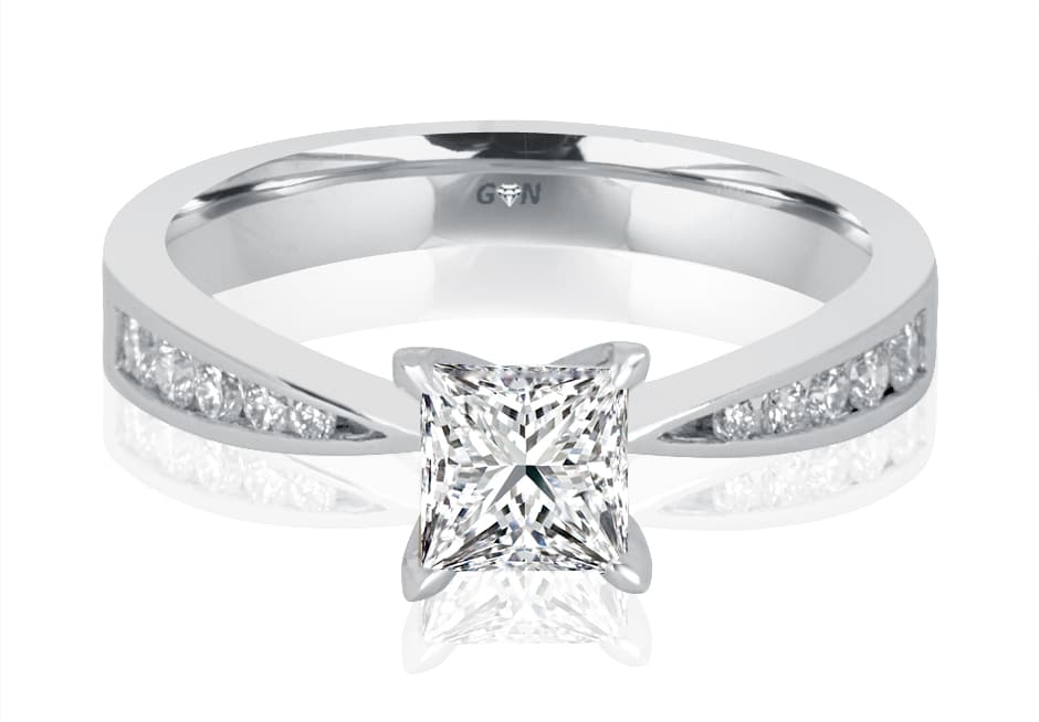 Ladies Solitaire Multi Band Engagement Ring - R1090 - GN Designer Jewellers