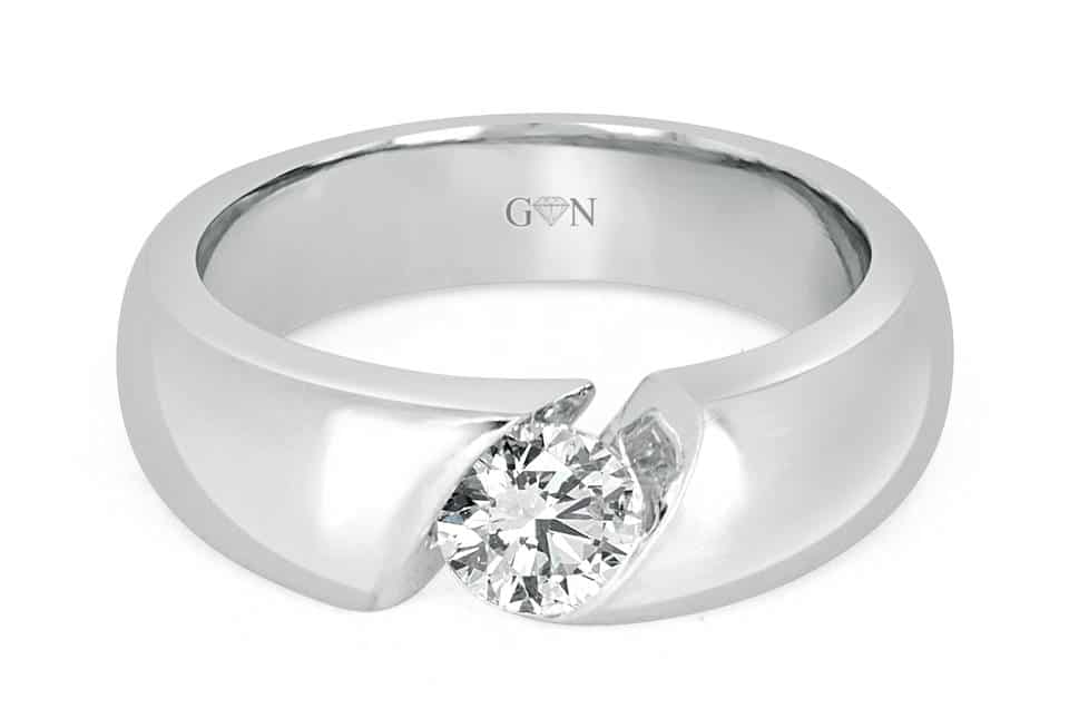 Ladies Solitaire Design Engagement Ring - R14316 - GN Designer Jewellers